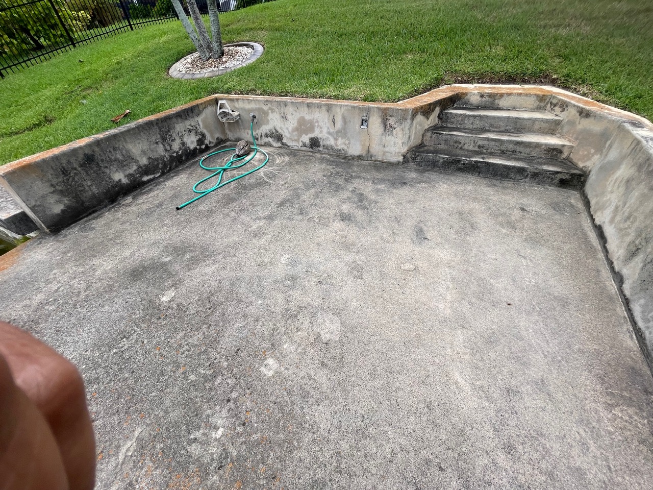 Dock before pressure washing