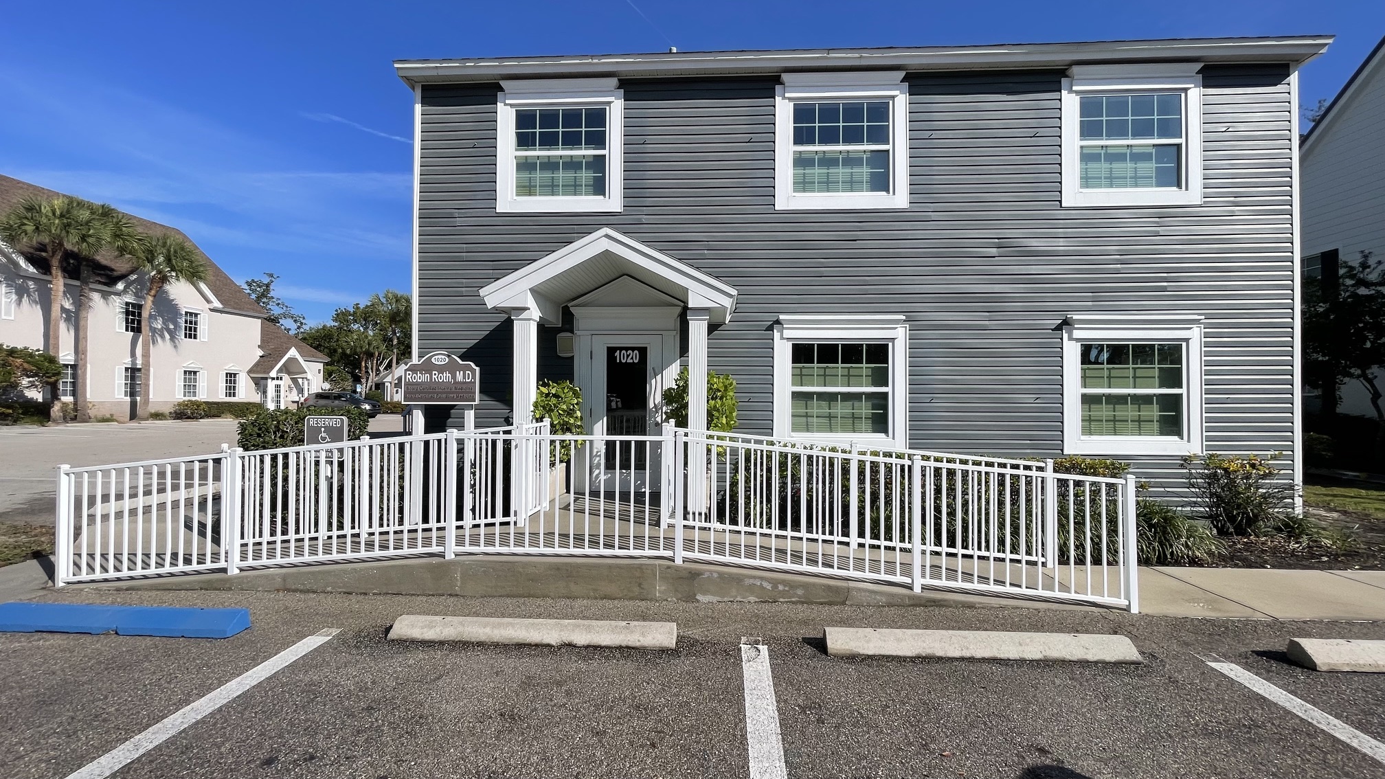 Clean commercial building exterior